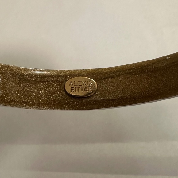Alexis Bittar Lucite Skinny Bangle Bracelet 🤎Golden Brown🤎 - Picture 5 of 5
